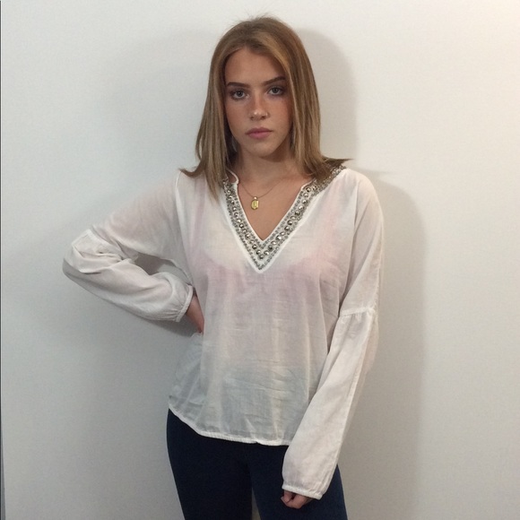 Michael Kors sheer white top, size S - Picture 2 of 6